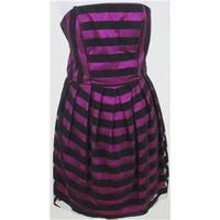 morgan co size s pink and black strapless dress