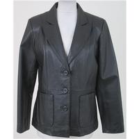 modern classics size 10 black leather jacket