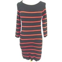 Monsoon Black with Red Stripe Jumper Dress Size S