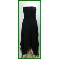 monsoon size 12 black strapless evening dress