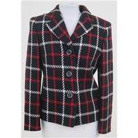Mondi, size 6 black, red & cream checked jacket