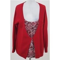 Monsoon size 16 red cardigan with insert top