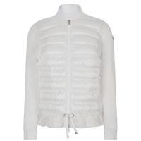 MONCLER Ruffle Hem Quilted Sweatshirt