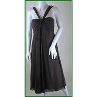 monsoon size 12 brown grecian style dress