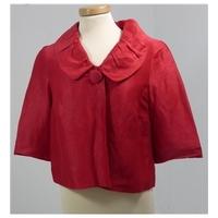 Monsoon, size 10 red linen & silk short jacket