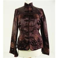 Monsoon size 8 Aubergine Chinese Style Silk Effect Jacket