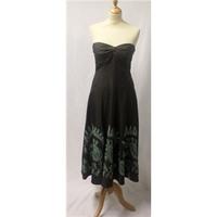 monsoon size 10 fumy lined brown strapless calf length dress monsoon s ...