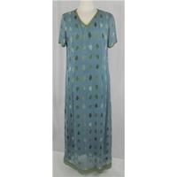 Monsoon, size 12 green leaf print dress