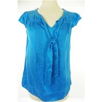 Monsoon Size 10 Turquoise Silk Top