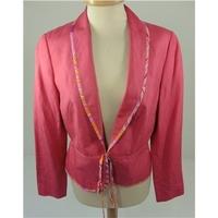 Monsoon - Size: 12 -Coral Pink Silk and Linen Mix Jacket