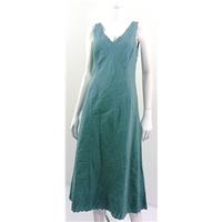 Monsoon Size 10 Turquoise Linen Dress