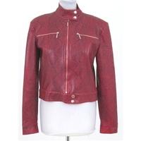 Morgan De Toi, size M red leather look jacket
