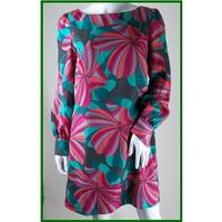 monsoon size 12 multi coloured knee length dress