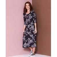 mono floral jersey midi dress l45