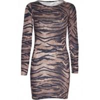 mona animal print bodycon mini dress