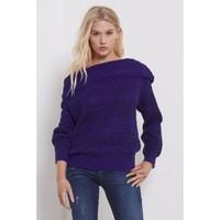 Molly Chunky Knitted Bardot Jumper Top