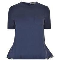 moncler ruffled hem t shirt