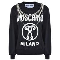 moschino question mark chain jumper