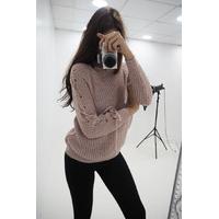 Molly knitted criss cross arm jumper