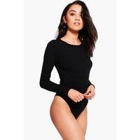 Molly Rib Knit Bodysuit - black