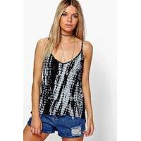 Mono Tie Dye Caged Back - multi