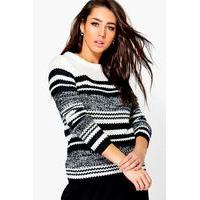 Monochrome Stripe Jumper - multi