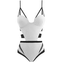 Moeva 1 Piece Black and White Swimsuit Roxy women\'s Swimsuits in white