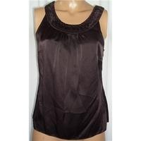 Monsoon Size 12 Chocolate Brown Party Top
