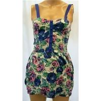 Motel XS Blue and White Floral Vest Top