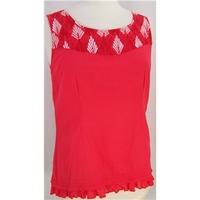 monsoon size 10 red sleeveless top