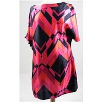 Monsoon Size 12 Pink Tunic top in Geometric Print