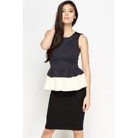 Mono Sleeveless Peplum Top