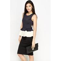 mono sleeveless peplum top