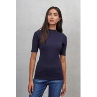 Modern Rib High Neck Top