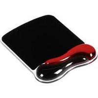 mouse pad with wrist rest kensington duo gel red black