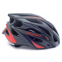 MOON Bike Helmet Cycling Black and Red PC/EPS 21 Vents Protective Ride Helmet