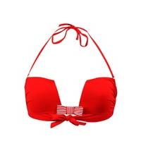 Morgan Red Bandeau swimsuit Top Syracuse