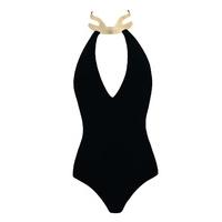 moeva 1 piece black swimsuit lana