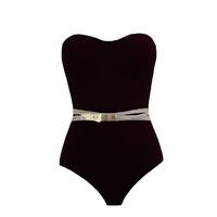 moeva 1 piece black and taupe swimsuit judith