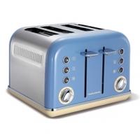 Morphy Richards Accents Traditional Toaster, 4 Slice, Cornflower Blue