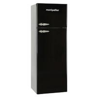 Montpellier MAB345K Retro Style Top Mount Fridge Freezer in Black 1 68