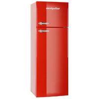 Montpellier MAB345R Retro Style Top Mount Fridge Freezer in Red 1 68m