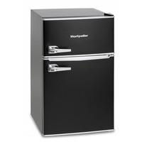 Montpellier MAB2030K Under Counter Retro Style Fridge Freezer in Black