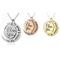 \'Moon and Back\' Necklace - 3 Colours