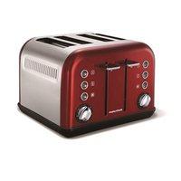 Morphy Richards Accents 4 Slice Toaster - Metallic Red