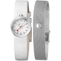 Mondaine Watch Aura White