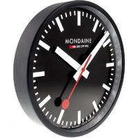 Mondaine Wall Clock Black Frame 25cm
