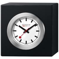 Mondaine Square Desk Clock Magnet Black 5cm