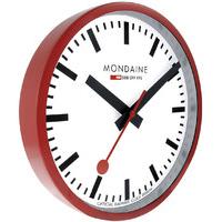 Mondaine Wall Clock Red Frame 25cm