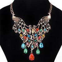 MOGE The Latest Ladies Fashion Europe And The United States Exaggerated Peacock Necklace